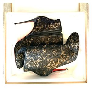 Black lace Christian Louboutin Miss Tennis Booties